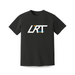Adult Little Rad Things winged logo tee shirt, casual top with graphic design, comfortable fit, ideal for everyday wear.