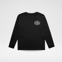 Black long sleeve tee from LITTLE RAD THINGS, THE APEX LONG SLEEVE TEE, featuring a comfortable fit and classic style.