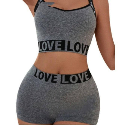 LOVE Letter Waist Head Camisole Women's Boyshorts - MANDOTOS