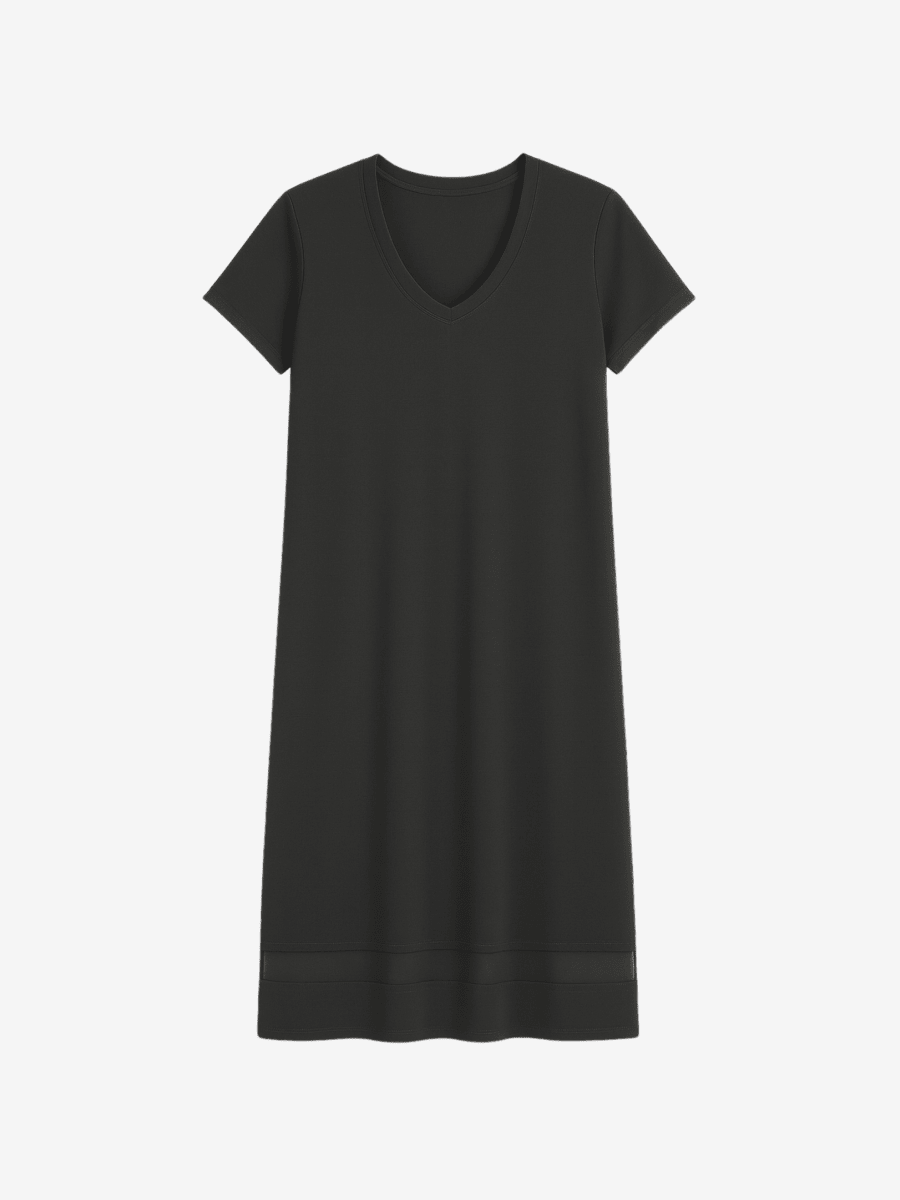 Lusome Sleep USA Gabriela Nightie chemise in soft fabric with delicate lace details, designed for comfortable, elegant sleepwear.