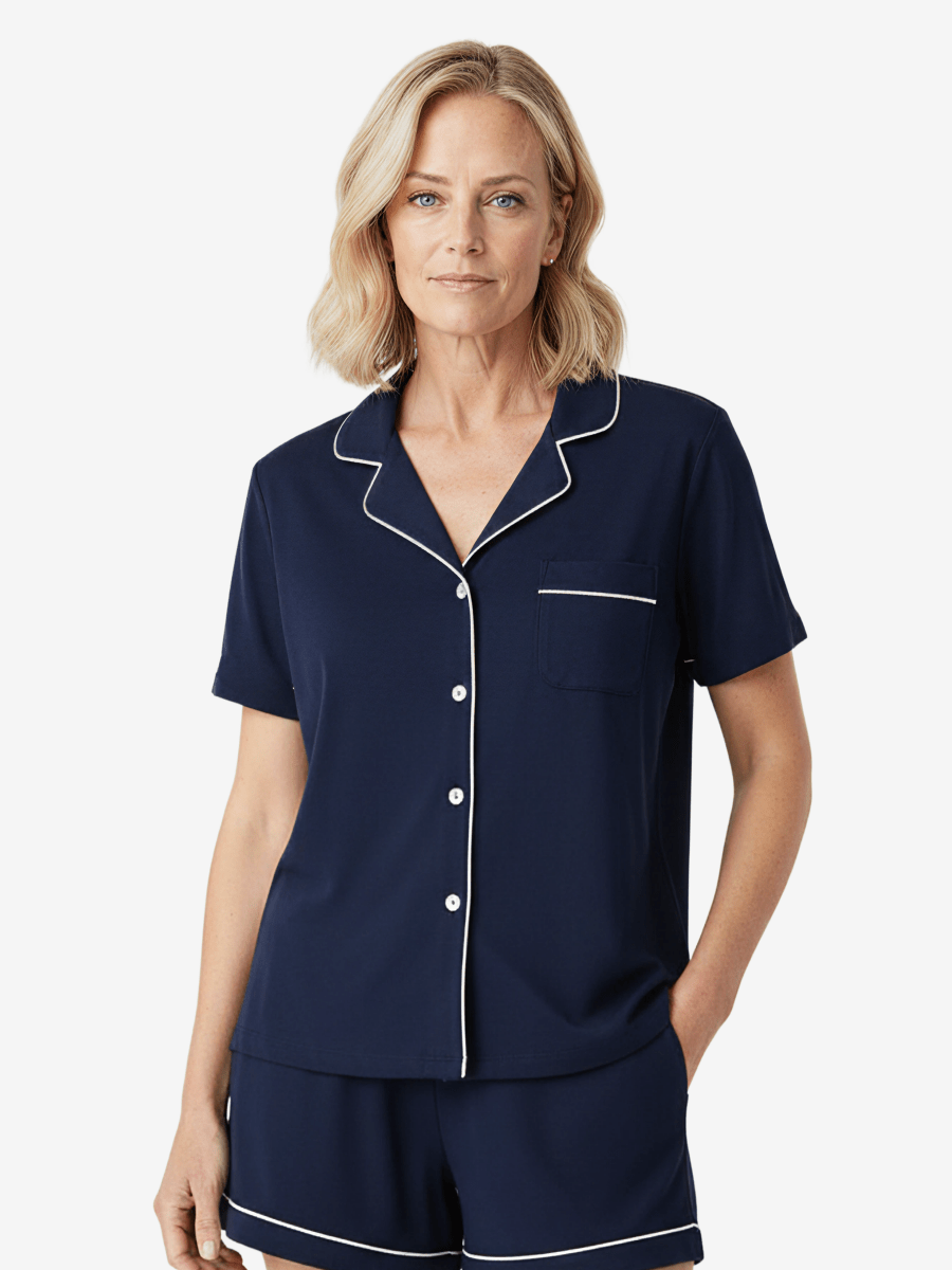Lusome Sleep USA Donna short sleeve shirt with a soft, comfortable fabric and a classic fit, shown in a casual style.
