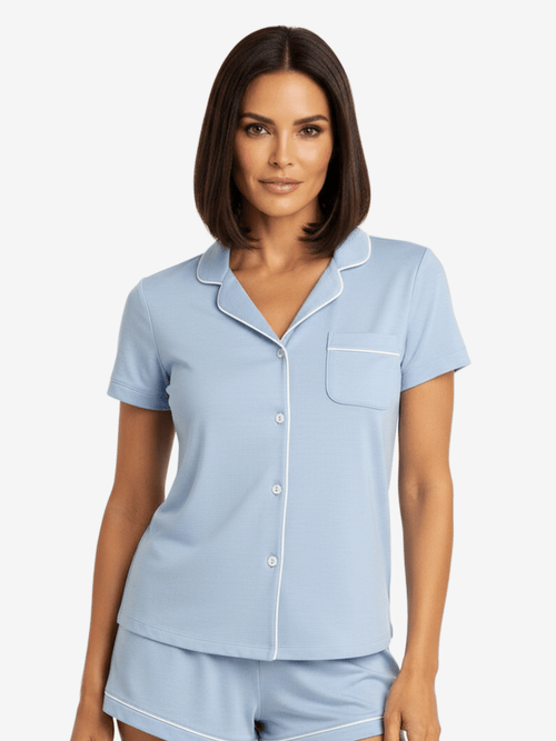 Lusome Sleep USA Donna short sleeve shirt with a relaxed fit, featuring a soft fabric and casual style.