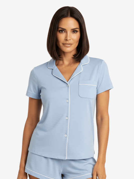 Lusome Sleep USA Donna short sleeve shirt with a relaxed fit, featuring a soft fabric and casual style.