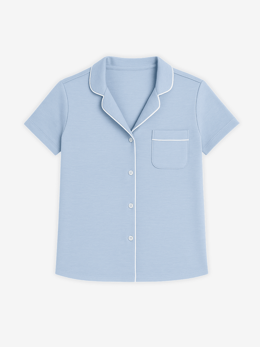 Lusome Sleep USA Donna short sleeve shirt in soft fabric, featuring a relaxed fit and casual style, perfect for comfortable wear.