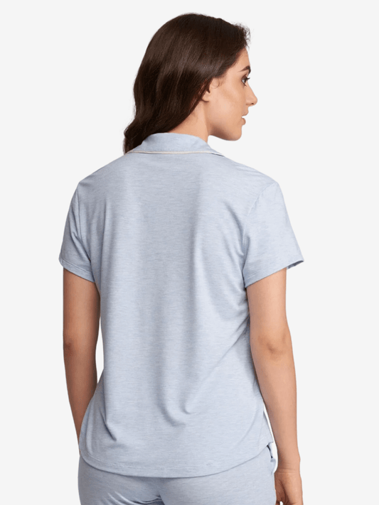Lusome Sleep USA Donna short sleeve shirt with soft fabric, casual fit, and classic design perfect for relaxed daytime wear.