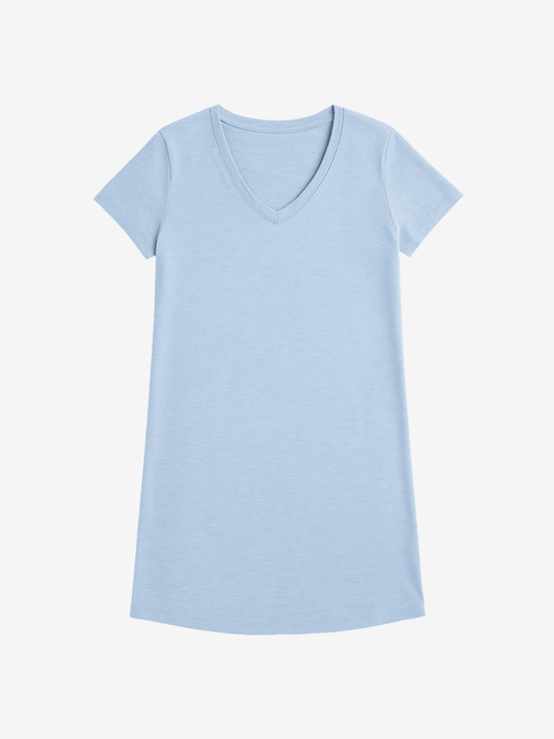 Lusome Sleep USA Eva sleepshirt shown in soft fabric with long sleeves and relaxed fit, perfect for comfortable nightwear.