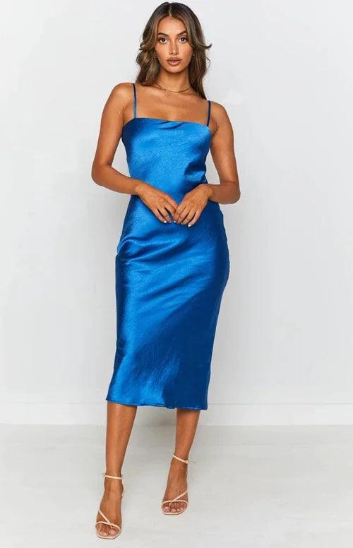 Luxurious Satin Soirée Gown - MANDOTOS