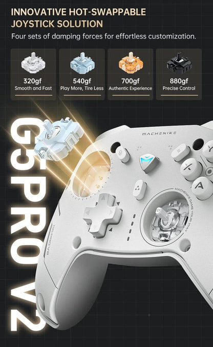 MACHENIKE G5Pro V2 Ultimate Gaming Controller Optical Trigger ABXY Button Hot-Swappable Joystick 4K Resolution For Switch PC - MANDOTOS