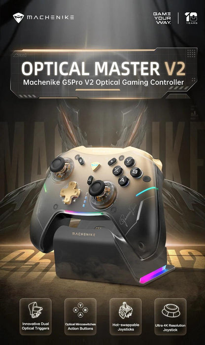 MACHENIKE G5Pro V2 Ultimate Gaming Controller Optical Trigger ABXY Button Hot-Swappable Joystick 4K Resolution For Switch PC - MANDOTOS