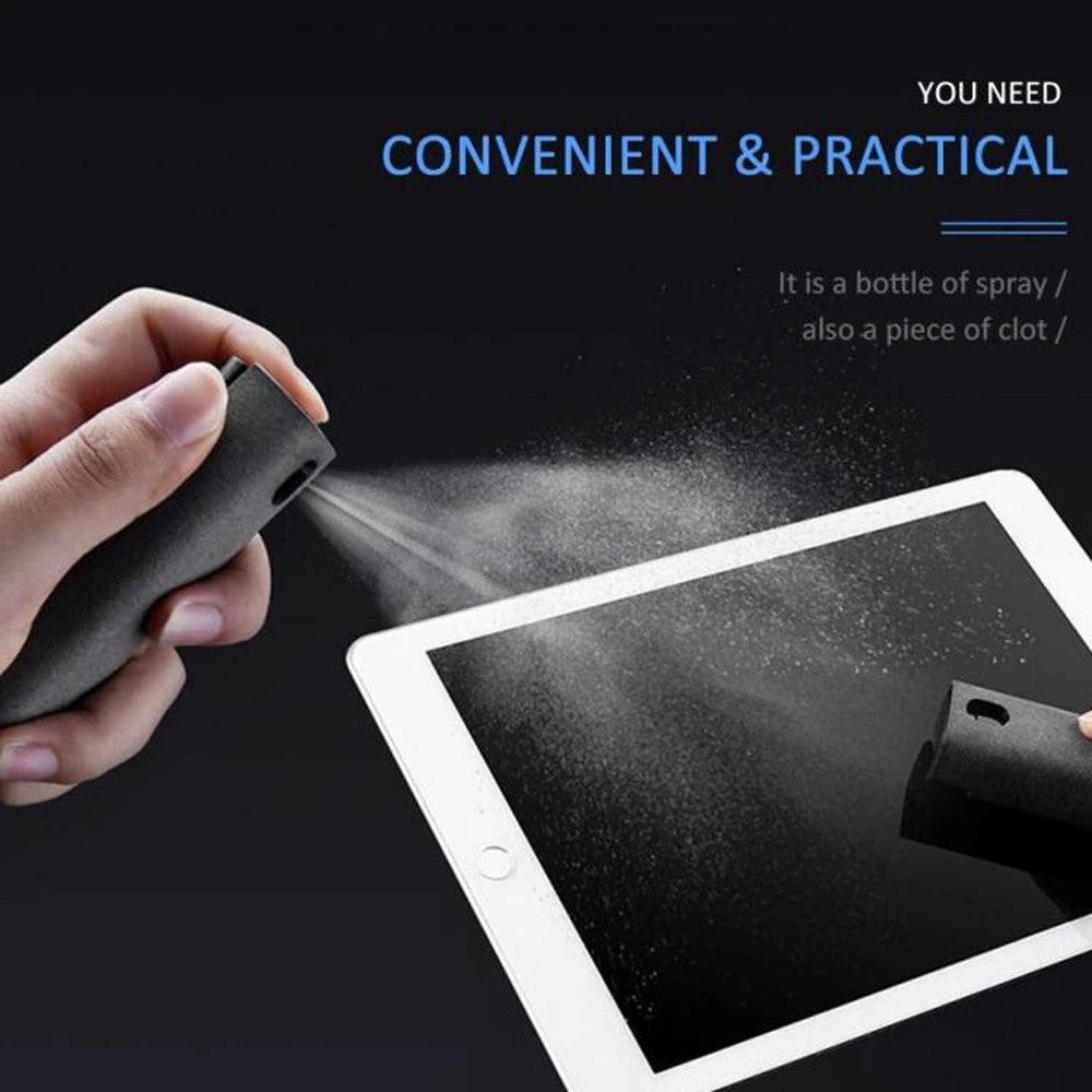 Mandotos 2-in-1 phone and computer screen cleaner kit with microfiber cloth for dust removal and screen cleaning.