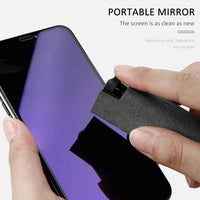 Mandotos 2-in-1 phone and computer screen cleaner kit with microfiber cloth for dust removal and screen cleaning.