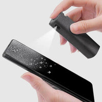 Mandotos 2-in-1 phone and computer screen cleaner kit with microfiber cloth for dust removal and screen cleaning.