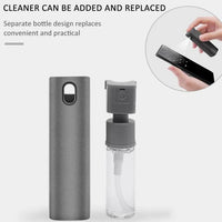 Mandotos 2-in-1 phone and computer screen cleaner kit with microfiber cloth for dust removal and screen cleaning.