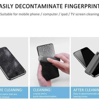 Mandotos 2-in-1 phone and computer screen cleaner kit with microfiber cloth for dust removal and screen cleaning.