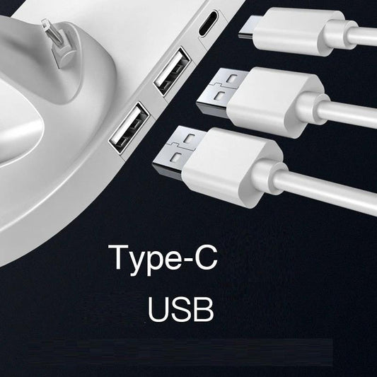 Mandotos 5V wireless charger with lithium battery and USB interface, showing the compact device with charging ports and indicators.