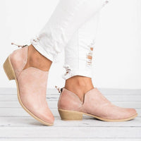 Mandotos autumn women's retro high heel ankle boots with stylish design and ankle-length silhouette.