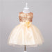 Baby sequin dress by MANDOTOS featuring flower girl style, perfect for wedding and princess-themed occasions.