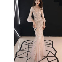 Mandotos princess evening dress, slim fit banquet gown with elegant design, ideal for formal events and special occasions.