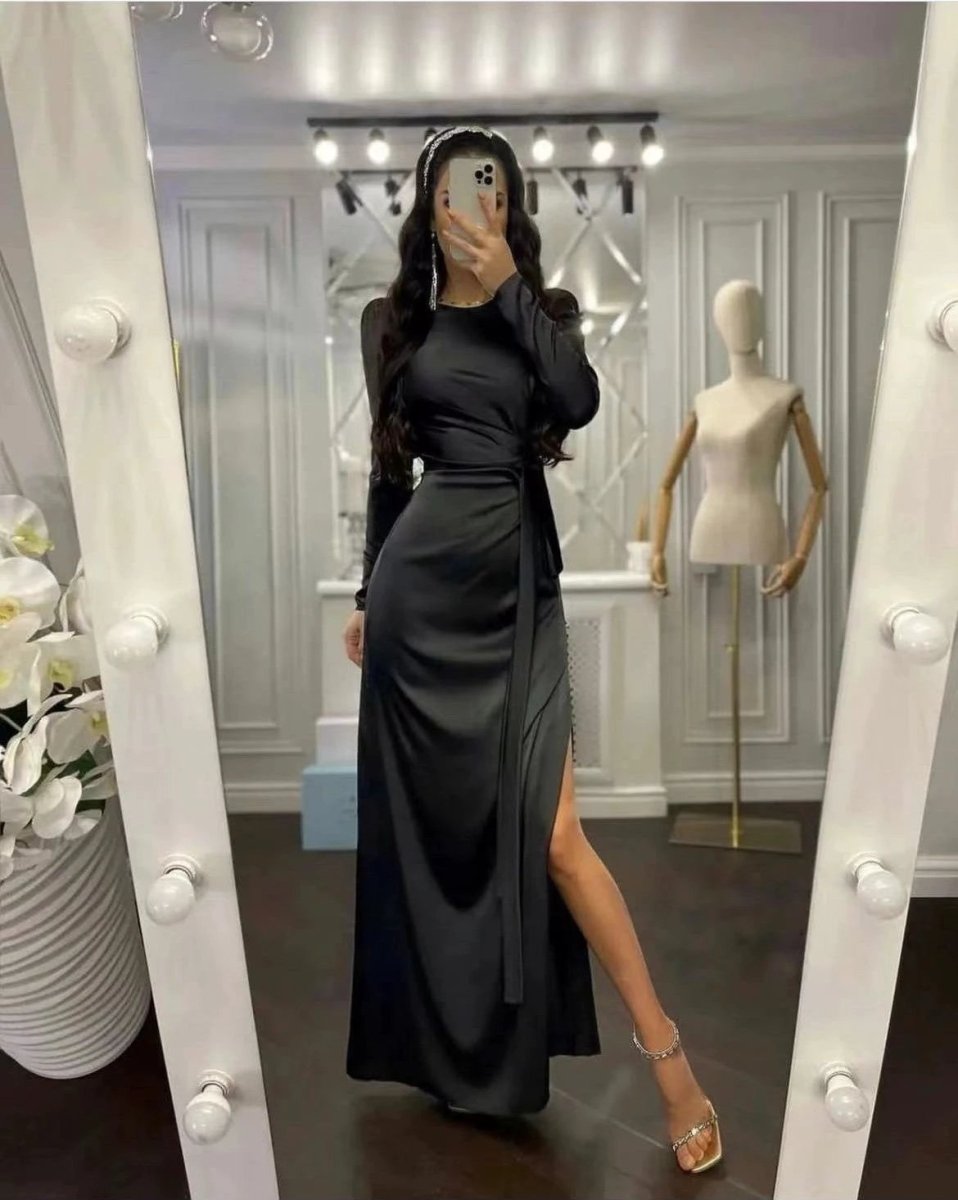 Mandotos waist-fitting irregular dress featuring a unique design, flowing fabric, and a flattering silhouette for elegant style.