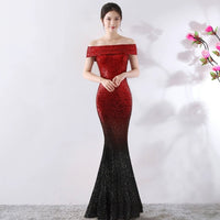 Mandotos long birthday party dress for women, slimming fit, elegant design, perfect for celebrations and special occasions.