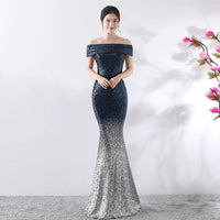 Mandotos long birthday party dress for women, slimming host gown with elegant design, perfect for special celebrations