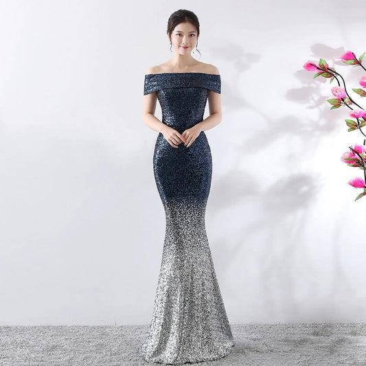 Mandotos long birthday party dress for women, slimming host gown with elegant design, perfect for special celebrations
