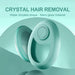 Mandotos CJEER upgraded crystal hair removal magic eraser for women and men, showing the sleek, handheld device on a white background.
