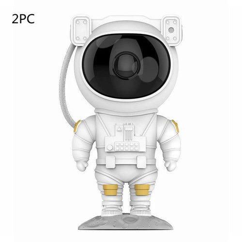 Mandotos creative astronaut galaxy starry sky projector nightlight USB bedside table lamp illuminating a starry sky for bedroom ambiance.