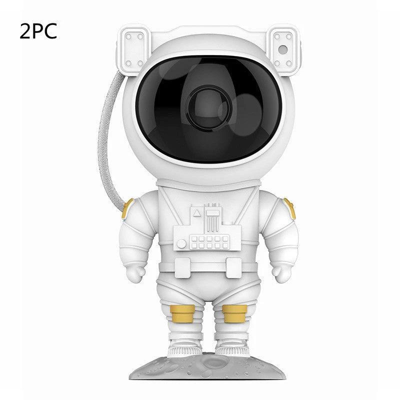 Mandotos creative astronaut galaxy starry sky projector nightlight USB bedside table lamp illuminating a starry sky for bedroom ambiance.