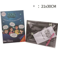 Mandotos Educational Toy Drawing Pad with 3D magic light effects and puzzle board for creative sketching and learning fun