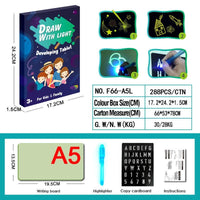 Mandotos 3D Magic 8 Light Effects Puzzle Board Sketchpad, educational drawing toy with light effects and interactive design.