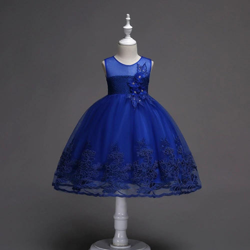 Mandotos First Communion flower girl dress with lace trim, tulle fabric, and delicate bead embroidery.