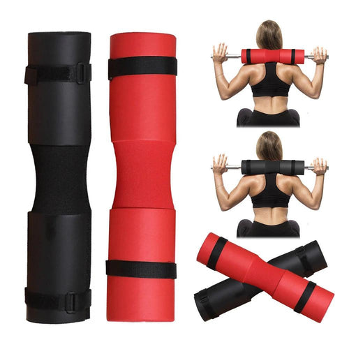 Mandotos foam barbell pad cover for squat exercises, providing cushioning and support during gym workouts.