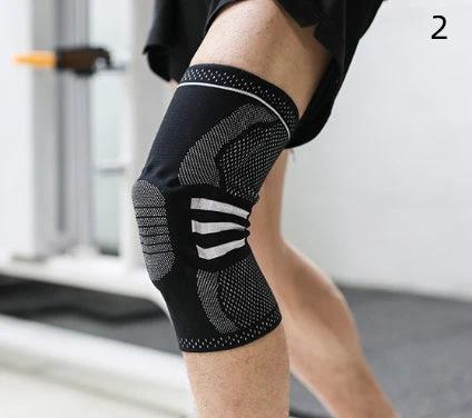 Mandotos KneePro Fitness Knee Pads providing support and protection for running and physical activities, with padded cushioning and adjustable straps.