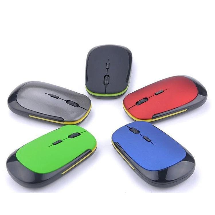 Mandotos wireless mouse for laptops shown with ergonomic design and USB receiver on a desk.