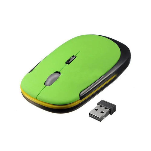 Wireless laptop mouse by MANDOTOS with ergonomic design, featuring a sleek black finish and easy-to-use buttons.