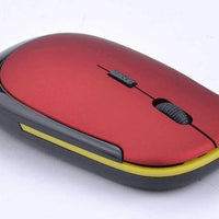 Wireless laptop mouse by MANDOTOS with ergonomic design and sleek black finish, suitable for comfortable computer use.