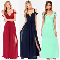 Elegant Greek style pleated long floor-length dress by MANDOTOS, featuring flowing fabric and classic design.