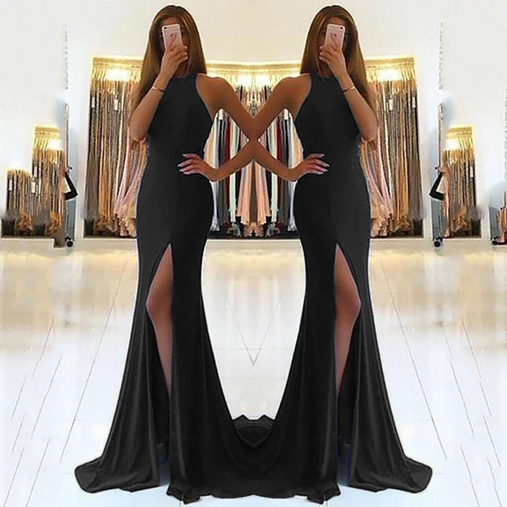 Long MANDOTOS evening dress for women, elegant floor-length ladies' dress perfect for formal events and special occasions.