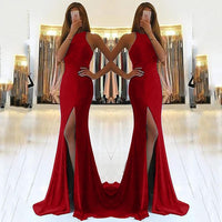 Elegant long ladies' evening dress by MANDOTOS featuring a flowing silhouette and stylish design for formal occasions.