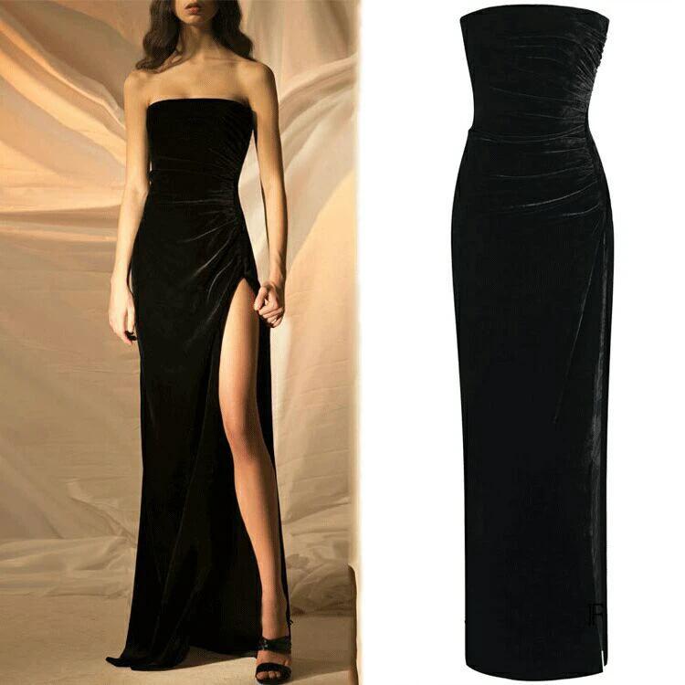 Mandotos long party skirt and dinner dress with elegant design, suitable for annual celebrations and evening events.