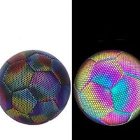 Mandotos luminous reflective football featuring machine-stitched design, ideal for night play and outdoor football games.