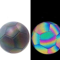 Mandotos machine-stitched luminous football with reflective surface designed for night play.