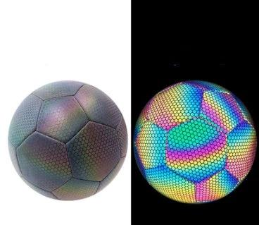 Mandotos machine-stitched luminous football with reflective surface designed for night play.