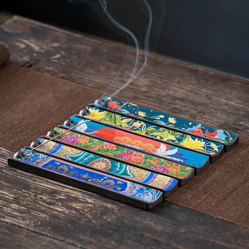 Mandotos ceramic cloisonne enamel wire incense burner with intricate design, ideal for tea ceremony and home decor ambiance.
