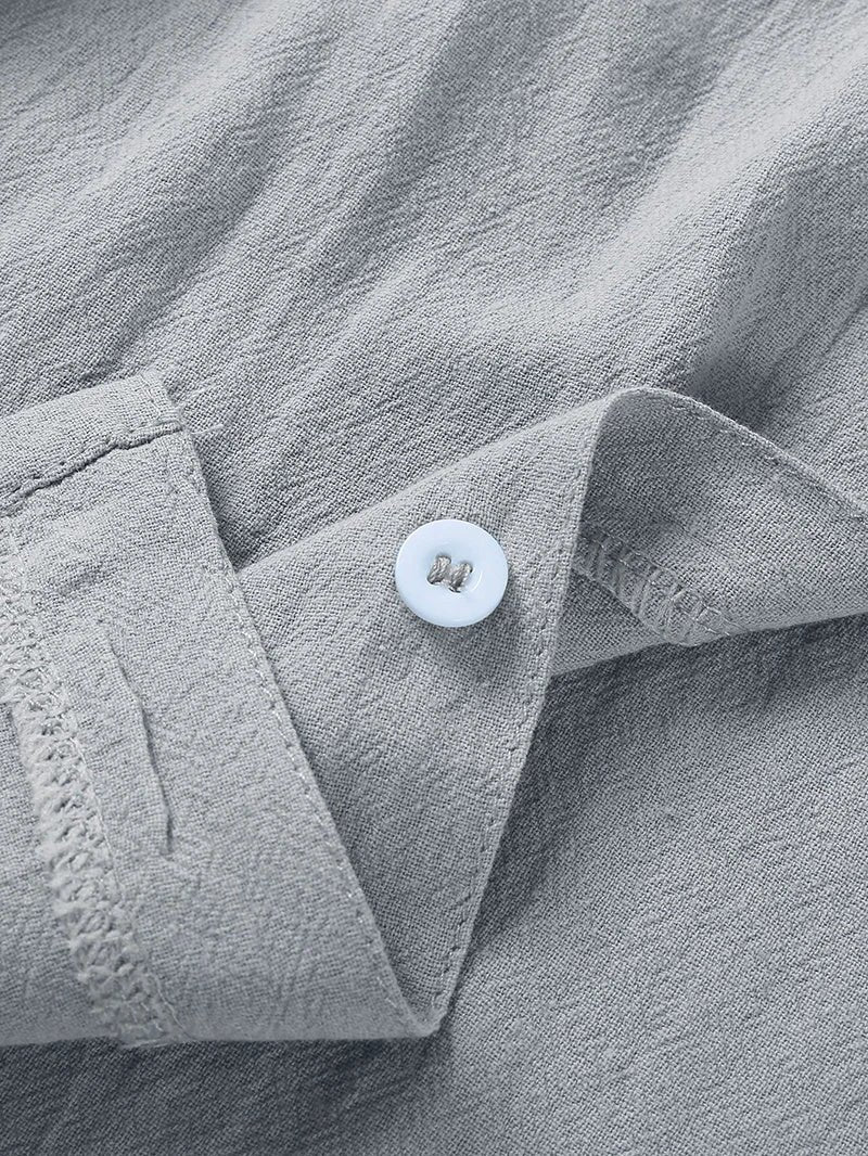 Men's casual beach shirt by MANDOTOS, short sleeve button-down shirt ideal for effortless summer style, lightweight and comfortable.