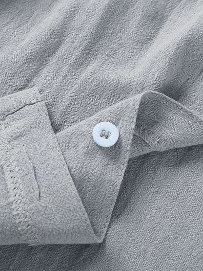 Men's casual beach shirt by MANDOTOS, short sleeve button-down shirt ideal for effortless summer style, lightweight and comfortable.