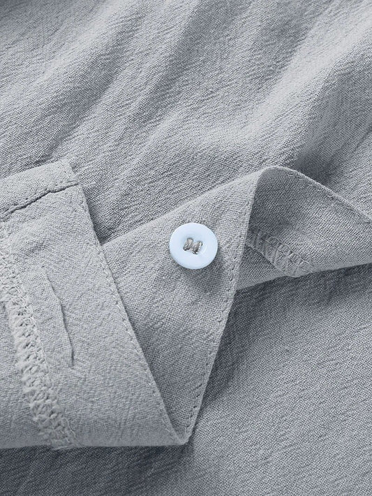 Men's casual beach shirt by MANDOTOS, short sleeve button-down shirt ideal for effortless summer style, lightweight and comfortable.