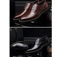 Mandotos men's leather dress shoes in large size, casual and business style, made for men's fashion and comfort.