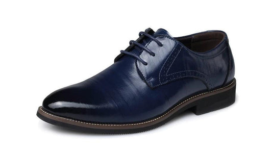 Mandotos men's leather dress shoes and casual shoes in large size, featuring sleek design and polished finish for business or casual wear.
